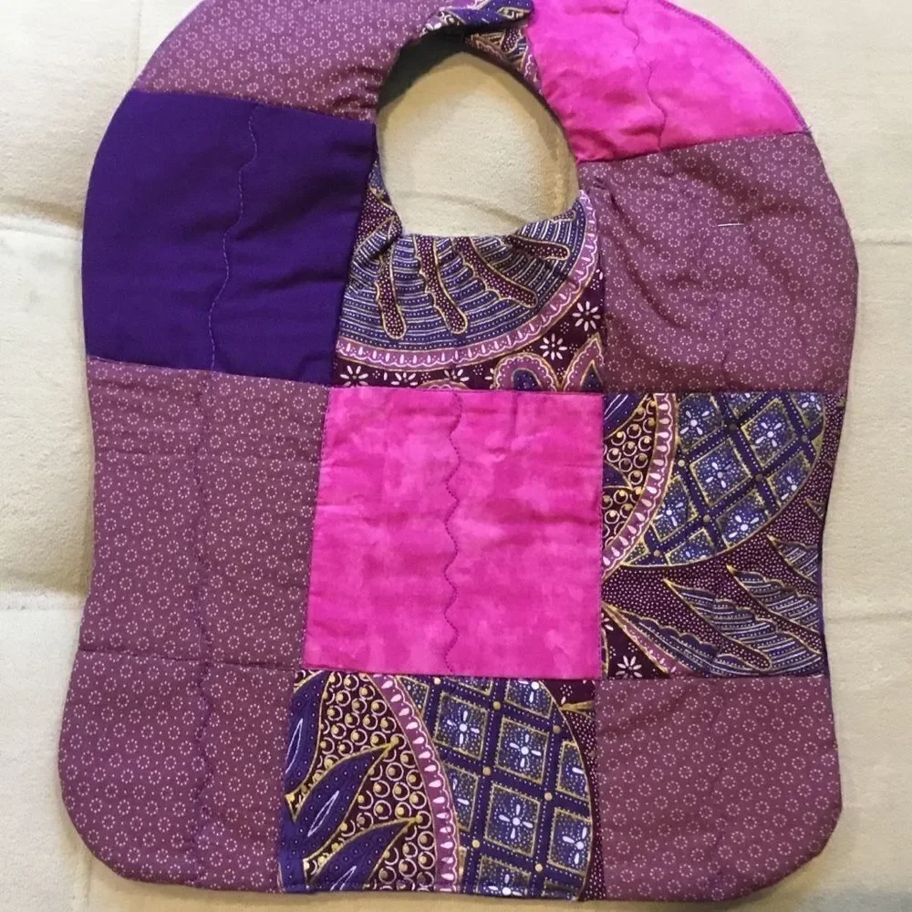 NWT. 3/$25 or $12 ea.  Hand Crafted Reversible Quilted Baby Bib.
